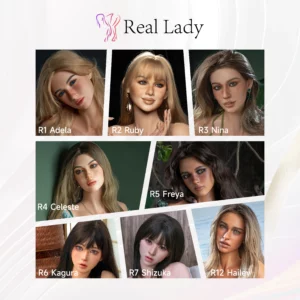 Real lady silicone sex doll head