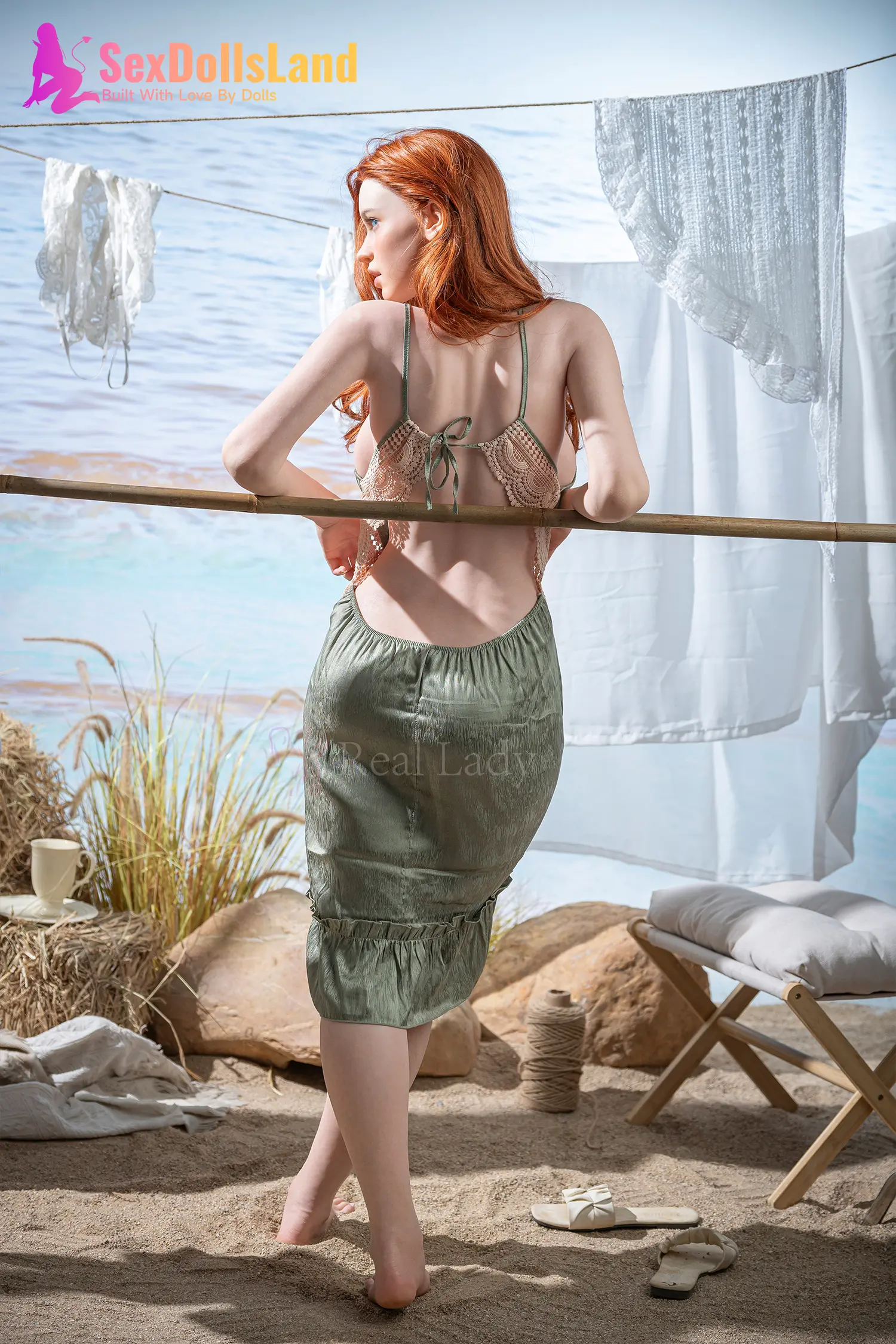 Real-Lady 159cm H-cup Red Head Sex Doll Hailey