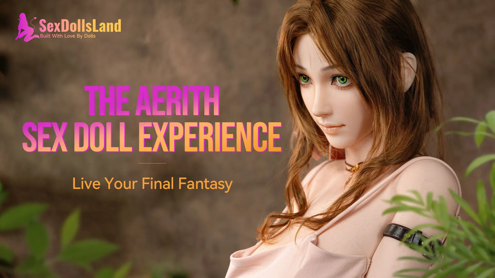 Irontech Doll 165cm F-cup FF7 Aerith Cosplay Sex Doll Kitty (21)