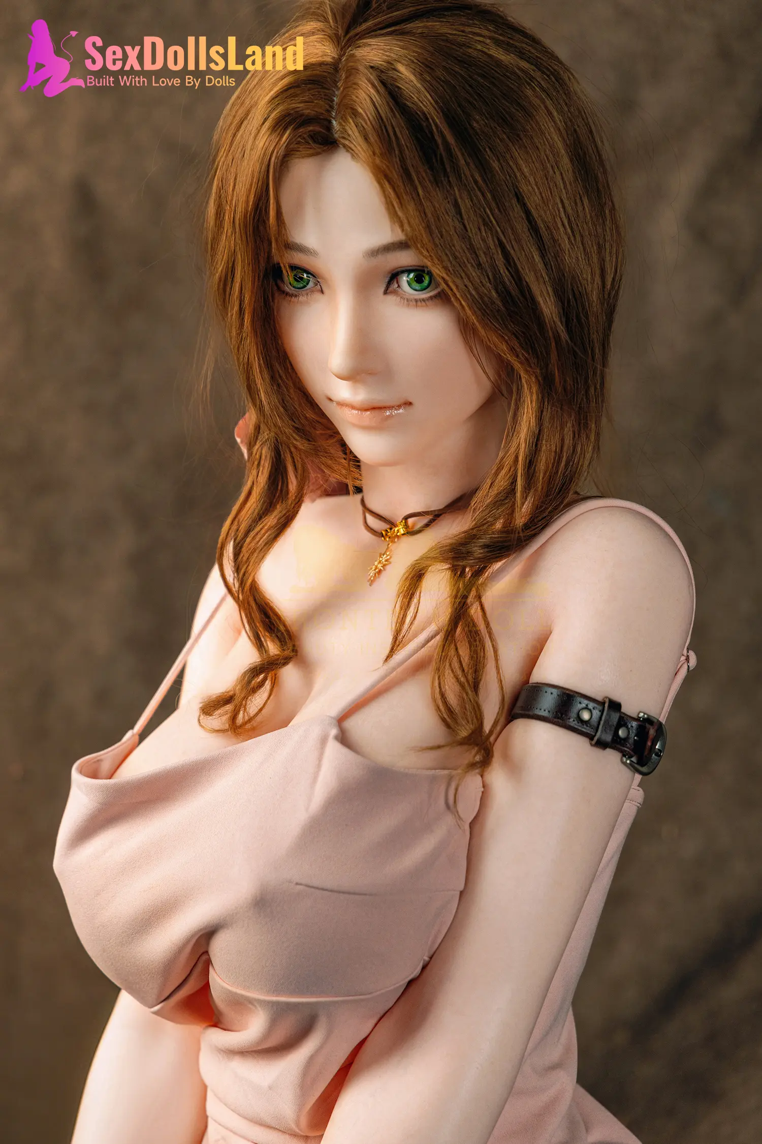 Irontech Doll 165cm F-cup FF7 Aerith Cosplay Sex Doll Kitty (21)
