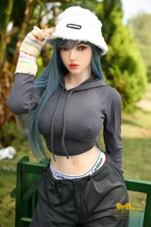 Irontech Doll Blue Hair Hybrid Sex Doll 159cm Plus Joline
