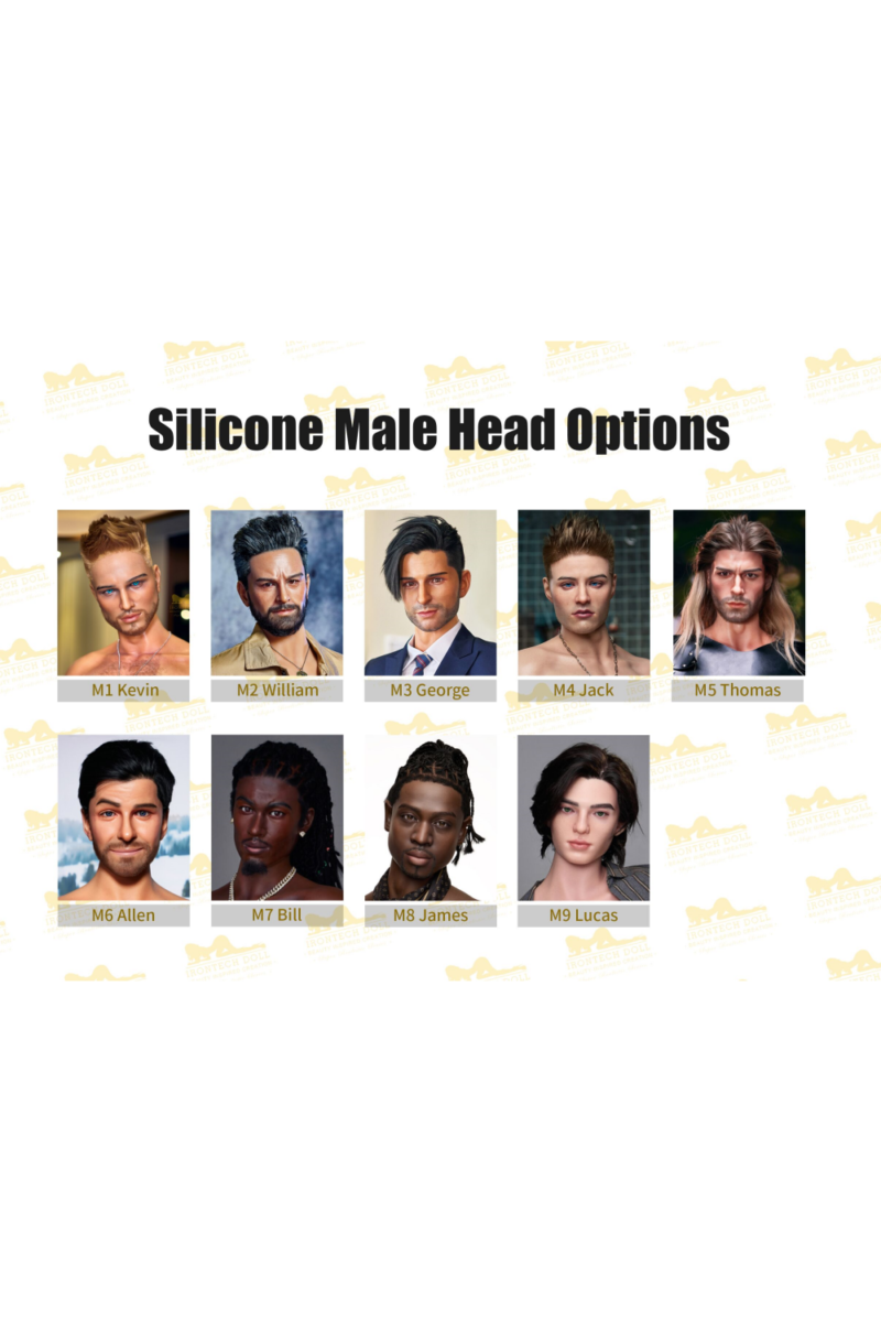 silicone male sex doll head