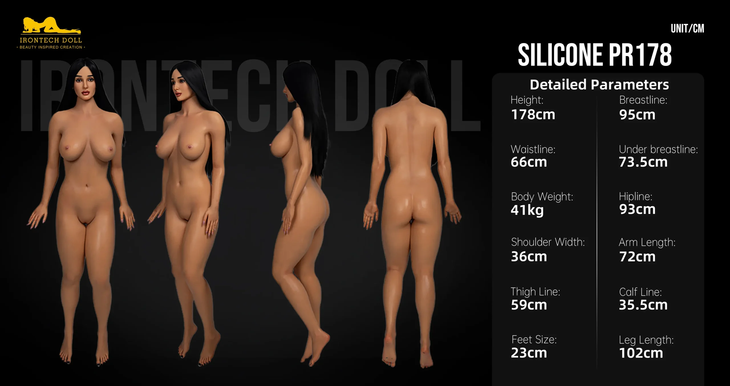 Irontech Pornstar Sex Doll 178cm E-Cup Violet Voss Sex Doll